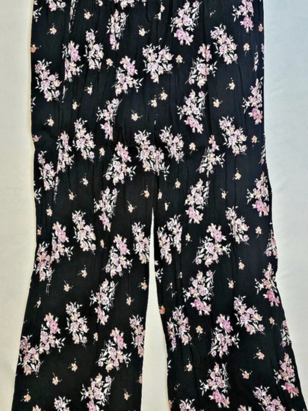 Torrid Wide Leg High-Rise Challis Pant Black & Pink Size 2